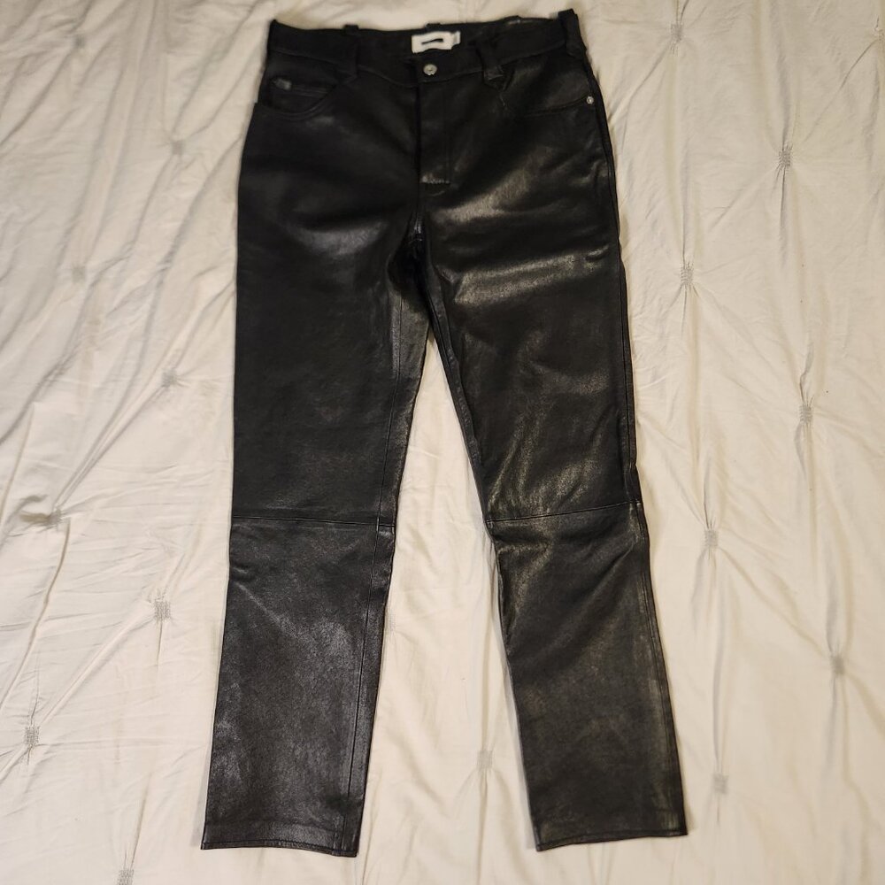 Coach Men's Black Leather Pants
